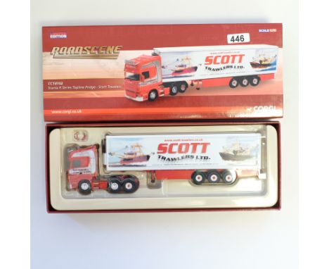 Manufacturer - Corgi | Description - Scania R Series Reefer Trailer - Scott Trawlers | Stock Code - CC18102 | Model Condition