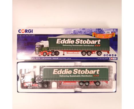 Manufacturer - Corgi | Description - Scania R Super Curtainside Trailer - Eddie Stobart | Stock Code - CC13747 | Model Condit