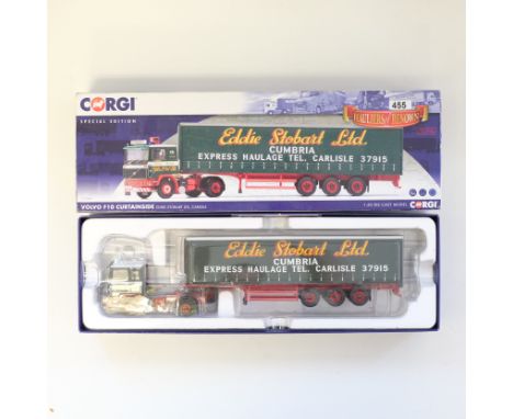 Manufacturer - Corgi | Description - Volvo F10 Curtainside Trailer - Eddie Stobart | Stock Code - CC15508 | Model Condition -