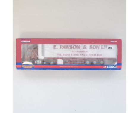 Manufacturer - Corgi | Description - Volvo FM Box Trailer - E.Pawson & Son Ltd | Stock Code - CC13506 | Model Condition - 5/5