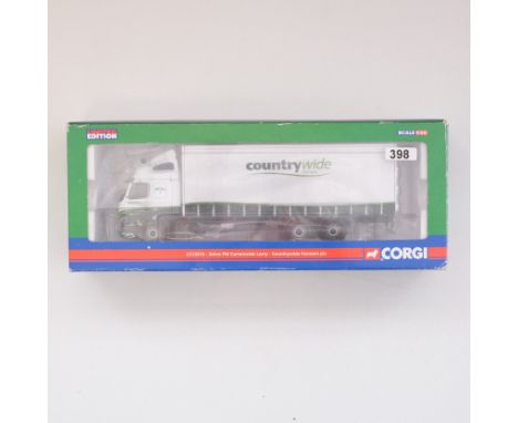 Manufacturer - Corgi | Description - Volvo FM Curtainside Lorry - Countrywide Farmers PLC | Stock Code - CC13516 | Model Cond