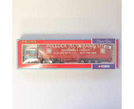 Manufacturer - Corgi | Description - ERF EC Series Curtainside - Pollock LTD | Stock Code - 75205 | Model Condition - 5/5 | B