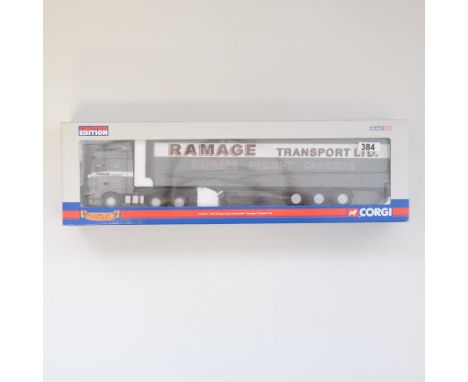 Manufacturer - Corgi | Description - DAF XF Space Cab Curtainside - Ramage Transport | Stock Code - CC13217 | Model Condition