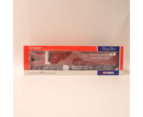 Manufacturer - Corgi | Description - Scania Topline Curtainside - Montgomert Transport | Stock Code - CC12916 | Model Conditi