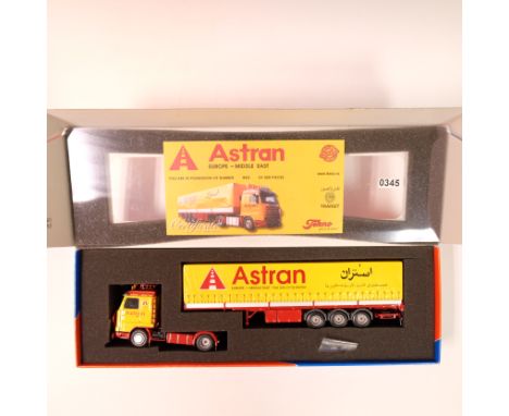 Manufacturer - Tekno | Description - Scania 143 Classic Tilt Trailer - Astran | Stock Code - 62521 | Model Condition - 5/5 | 