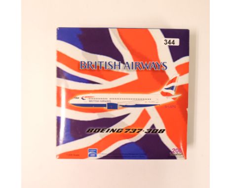 Manufacturer - Aviation 200 | Description - Boeing 737-308 - British Airways | Stock Code - AV2733009 | Model Condition - 5/5