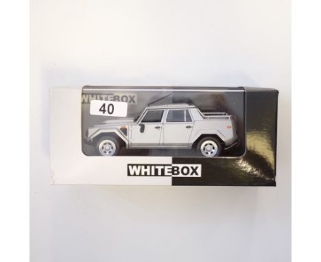 Manufacturer - Model Car World | Description - Lamborghini LM 002 Silver | Stock Code - 198327 | Model Condition - 5/5 | Box 