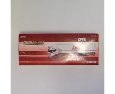 Manufacturer - Corgi | Description - Scania R Series Fridge Trailer - JBT | Stock Code - CC18103 | Model Condition - 5/5 | Bo