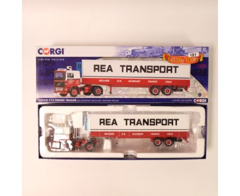 Manufacturer - Corgi | Description - Volvo F12 Fridge Trailer - Rea Transport | Stock Code - CC15510 | Model Condition - 5/5 