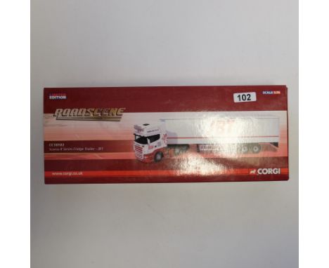 Manufacturer - Corgi | Description - Scania R Series Fridge Trailer - JBT | Stock Code - CC18103 | Model Condition - 5/5 | Bo