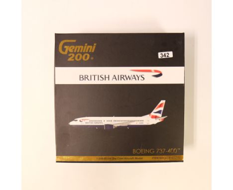 Manufacturer - Gemini Jets | Description - Boeing 737-400 - British Airways | Stock Code - G2BAW295 | Model Condition - 5/5 |