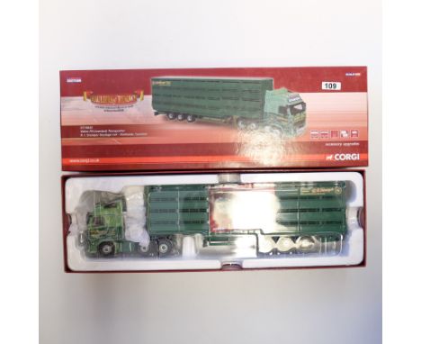 Manufacturer - Corgi | Description - Volvo FH Livestock Trailer - R.I. Stamper Haulage LTD | Stock Code - CC14022 | Model Con