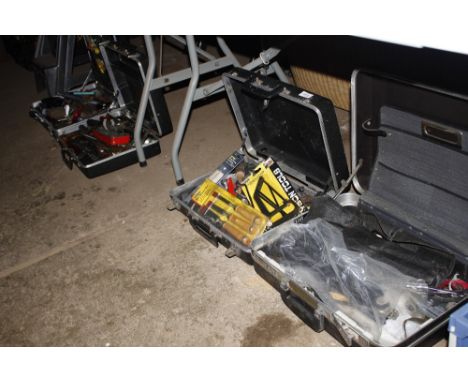 Two hard cases and contents of hand tools 