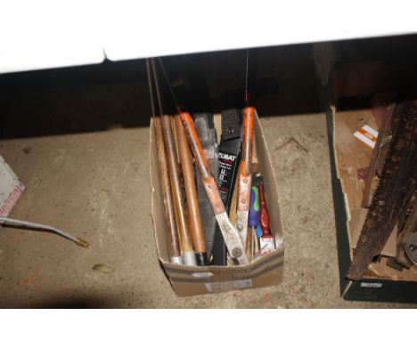 A box of hand tools