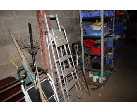 An aluminium step ladder