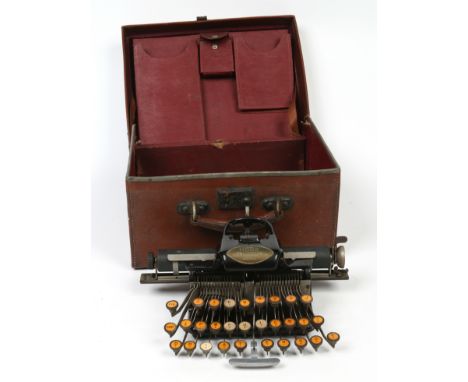 A leather cased antique typewriter "The Home Blick", 9 & 10 Cheapside, London, Made in USA.  Condition Report. To be used as 