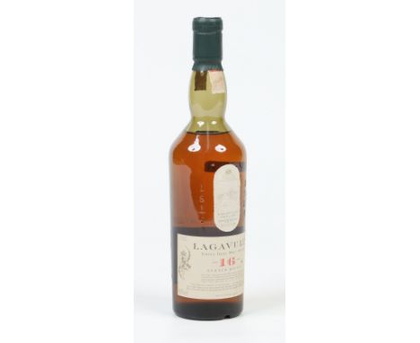 Lagavulin single islay malt Scotch Whisky, aged 16 years, 43% volume, 70cl.