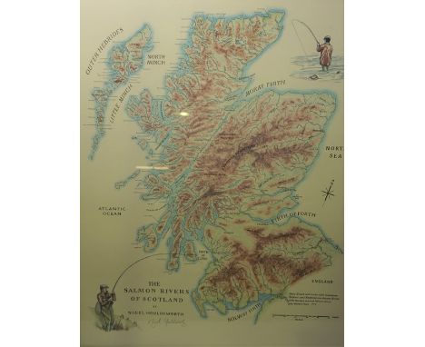 Nigel Houldsworth "The Salmon Rivers of Scotland" Signed Print, 58cm x 46.5cm&nbsp;