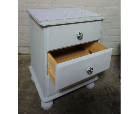 Pair of Modern Painted Bedside Chests of Drawers, 58cm high, 47cm wide, (2)