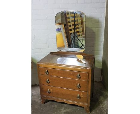 Vintage Oak Dressing Chest, 140cm high, 78cm wide, 44cm deep