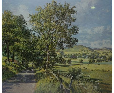 James McIntosh Patrick "Highland Lane" Signed Print, Signed in Pencil, With Blind Stamp, 40cm x 49cm