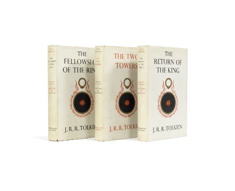 TOLKIEN (J.R.R.)The Lord of the Rings, 3 vol., FIRST EDITION, FIRST IMPRESSIONS,  with 'sagging text' on p.49 of 'The Return'