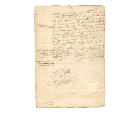 ELIZABETH I - PRIVY COUNCIL – LOW COUNTRIESLetter signed by five members of Queen Elizabeth's Privy Council,  William Cecil, 