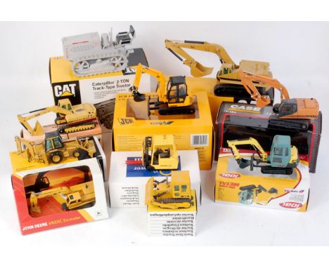 10 boxed construction and earth-moving diecasts, examples by Britains, ERTL, Joal and NZG, various scales, examples to includ