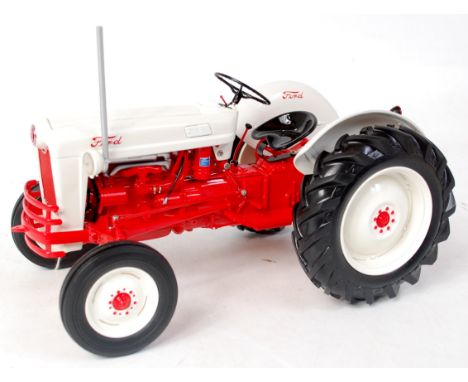 Franklin Mint, 1/12th scale diecast model of the 1953 Ford Jubilee Tractor, white and red body with black seat, black rubber 