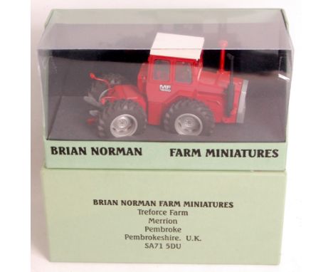 Brian Norman Farm Miniatures, 1/32nd scale model of a Massey Ferguson 1200 tractor, in the original green lift-off lid window