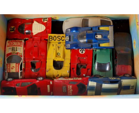 Solido, France, 1/43rd scale loose diecast group, mixed subjects to include hi-speed racing, rally car and luxury sports car,