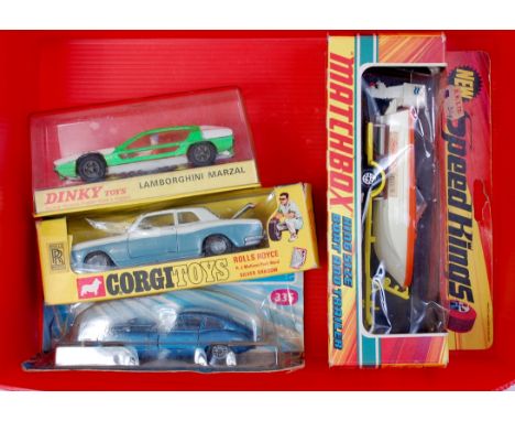Corgi, Dinky and Matchbox, playworn diecast group, all examples are boxed to include; Corgi No.273 Rolls Royce Silver Shadow 