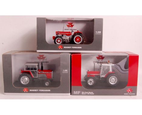 Universal Hobbies, 1/32nd scale Massey Ferguson tractor group, 3 boxed as issued models to include; No.4169 1080 tractor, No.