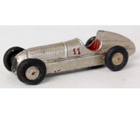 Marklin, Germany, No 5521/11, Mercedes Benz racing car, the example has been repainted in silver with black grille, red inter