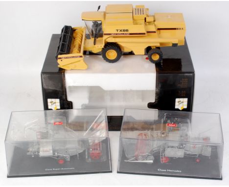 Ros and Schuco combine harvester diecast group to include; Ros 1/32nd scale New Holland TX66 combine harvester (VG,BG), Schuc