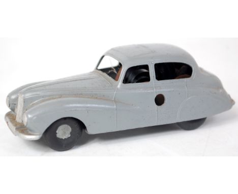 Chad Valley, Wee-Kin toy, the Sunbeam talbot, all grey body with silver detailing, black Dunlop tyres, untested otherwise (G-