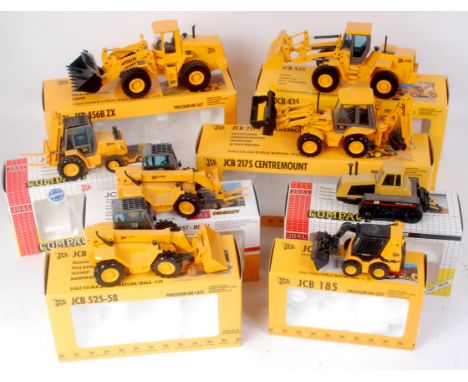 Joal Compact, 1/35th scale boxed construction diecast group, 8 examples all with original boxes, to include; JCB 456B loader,