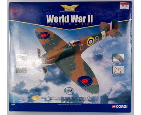 Corgi Aviation Archive, AA33903 1/32nd scale model of a Supermarine Spitfire MK2A, wing commander Douglas Bader, appears as i