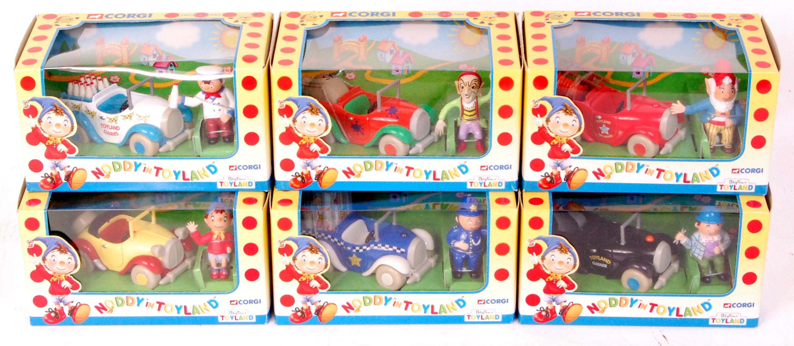 Toys, Noddy in Toyland series boxed diecast group, 6 examples