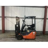 TOYOTA 8FBET15 1.5-TON ELECTRIC 3-WHEEL FORKLIFT **(INCLUDES CHARGER)**