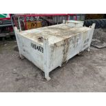 1350 LITRE BUNDED FUEL CUBE WITH FORK POCKETS - RED & WHITE DIESEL STORAGE