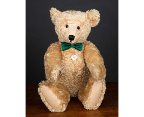 A large Steiff 1909 replica 'Blonde 65' teddy bear numbered 2103/5000, approximately 65cm high and within original boxConditi