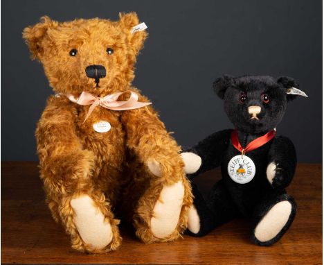 A Steiff 1997 replica of a 1905 'Rotbroaun 50', numbered 2270/6000 together with a Steiff club edition 1999 teddy bear number