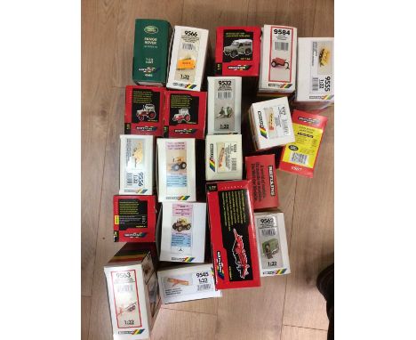Twenty Britain’s model farm vehicles and implements, including tractors etc.Condition report: All boxed and in generally good