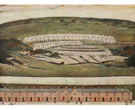 After Laurence Stephen Lowry (1887-1976)
Hillside in Wales, print in colours, 41 x 55cm