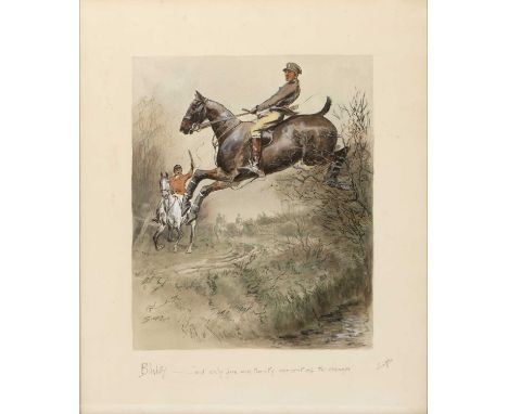 After Charles Johnson Payne (Snaffles)
'Blighty - and only five and twenty per cent of the danger', lithograph with hand-colo