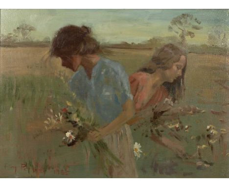 Roy Petley (b.1951)
'Picking Flowers', signed and dated 1985, oil on panel, 44 x 60cm
 
* With The Century Galleries, Henley-
