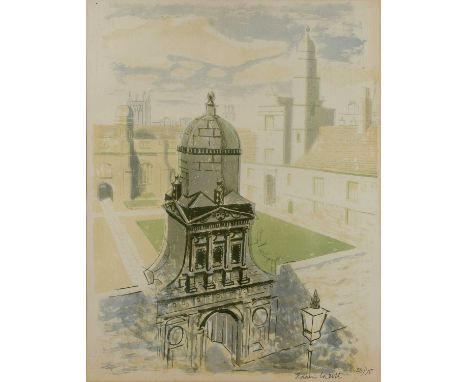 Edwin Ladell (1914-1970)
College Quad, lithograph, pencil signed in the margin and numbered 33/75, 49 x 37cm