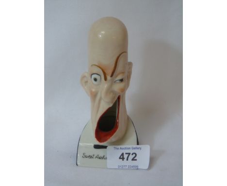 Vintage novelty porcelain match striker head