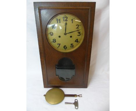 Vintage oak cased wall clock